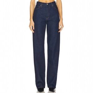 NWT PAIGE Sawyer Wide Leg Jeans in Dark Madella Wash Size 32 Vintage Collection